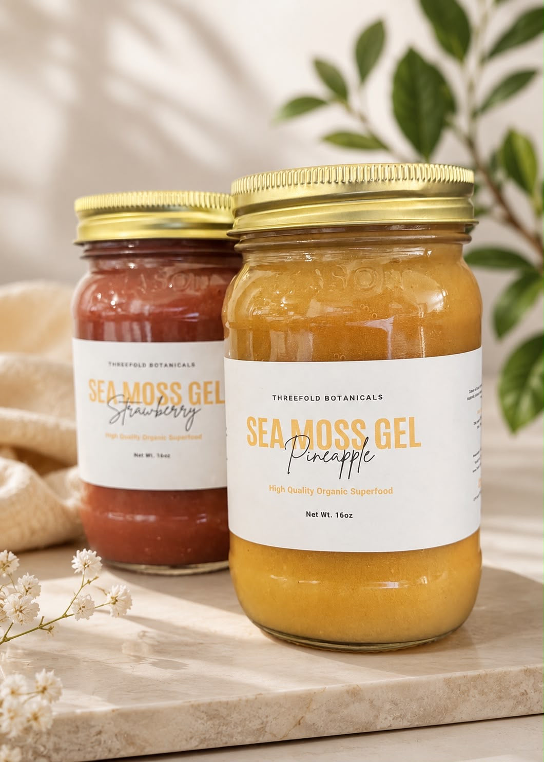 Sea Moss Gel Collection - Strawberry and Pineapple